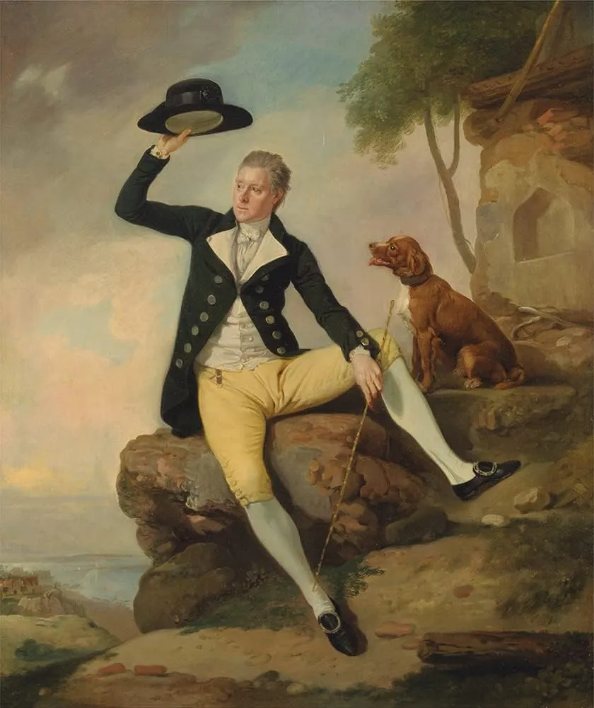 ArtDirect Johan Joseph Zoffany 15x17 Gold Ornate Frame and Double Matted Museum Art Print Titled - Patrick Heatly