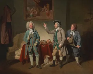 ArtDirect Johan Joseph Zoffany 18x15 Gold Ornate Frame and Double Matted Museum Art Print Titled - Edward Shuter, John Beard, and John Dunstall in Isaac Bickerton's ‘Love in a Village’ (ca. 1767)