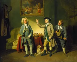 ArtDirect Johan Joseph Zoffany 18x15 Gold Ornate Frame and Double Matted Museum Art Print Titled - Scene from ‘Love in a Village’ (1767)