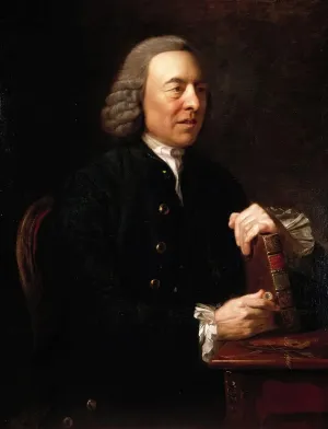 ArtDirect Johann Zoffany 15x18 Gold Ornate Frame and Double Matted Museum Art Print Titled - Portrait of Benjamin Stilling Fly