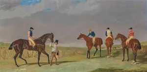 ArtDirect John Frederick Herring Snr. 18x11 Gold Ornate Frame and Double Matted Museum Art Print Titled - Preparing for the Doncaster Gold Cup (1825)