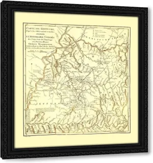 ArtDirect Kentucky - Filson 1785 20x22 Black Ornate Wood Framed Canvas Giclee Art by Filson