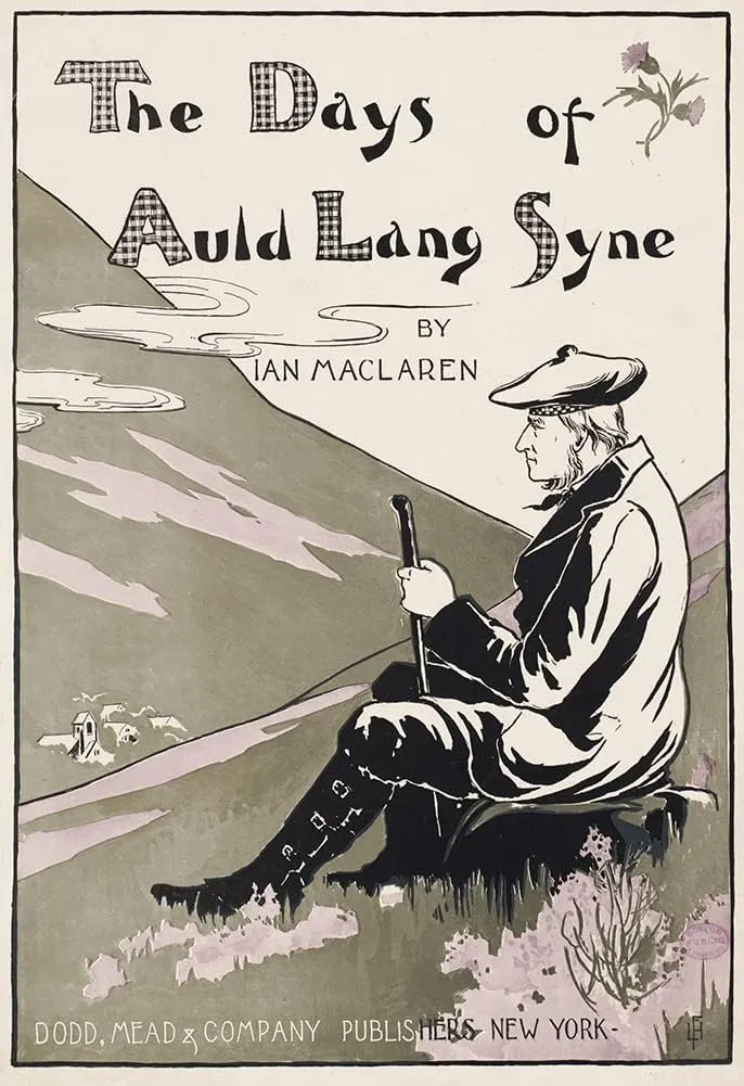 ArtDirect L. Fred Hurd 14x18 Gold Ornate Frame and Double Matted Museum Art Print Titled - The Days of Auld Lang Syne by Ian Maclaren (1895)