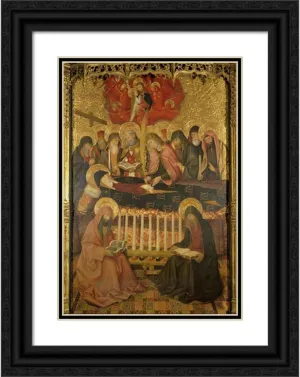 ArtDirect Pedro García de Benavarre 18x24 Black Ornate Framed and Double Matted Museum Art Print Titled: Dormition of the Virgin (1460-1465)
