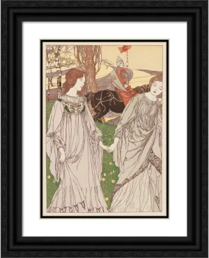ArtDirect Robert Engels 18x24 Black Ornate Framed and Double Matted Museum Art Print Titled: The Pass-By (The Passer-By) (ca. 1898)