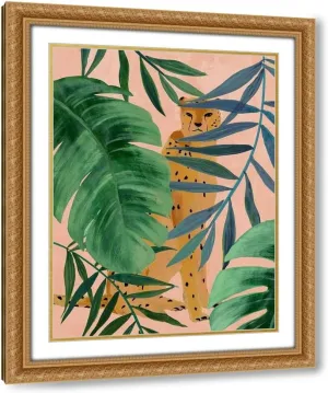 ArtDirect Silent Jungle 15x18 Gold Ornate Wood Framed with Double Matting Museum Art Print by Isabelle Z