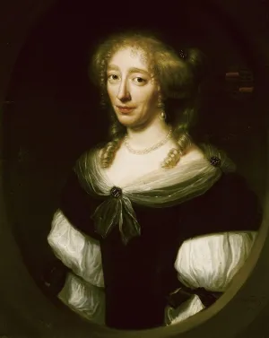 ArtDirect Wallerant Vaillant 15x18 Gold Ornate Frame and Double Matted Museum Art Print Titled - Jacoba Bicker (1640-1695) (1674)