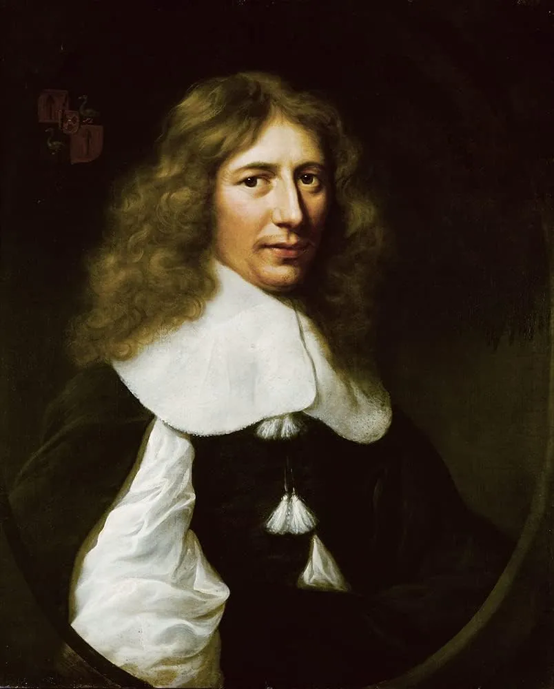 ArtDirect Wallerant Vaillant 15x18 Gold Ornate Frame and Double Matted Museum Art Print Titled - Pieter De Graeff (1638-1707) (1674)