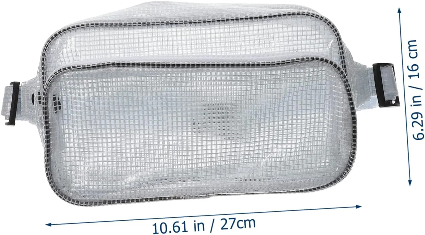 ARTIBETTER Pvc Tool Bag Sports Waist Bag Packing Clear Body Bag Duffel Adjustable Belt Bag Electrician Belt Bag Lole Bags Transparent Belt Bag Clear Tool Pouch Travel Storage Bag Duffle White