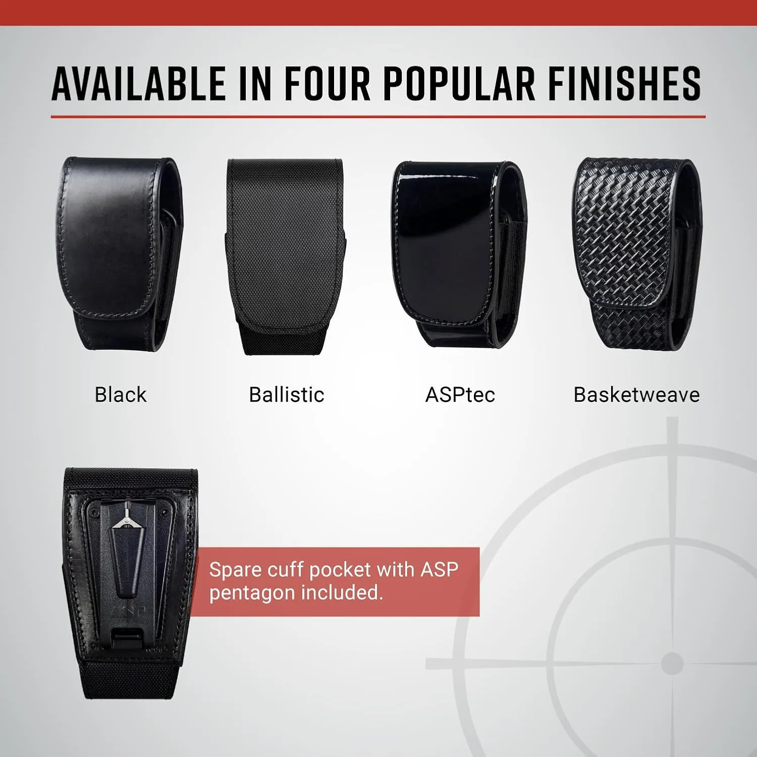 ASP Double Handcuff Case for ASP Handcuffs, Police Gear for Duty Belt, Law Enforcement Gear, Tactical and Personal Defense Equipment, Security Guard Equipment, Handcuff Case for Duty Belt