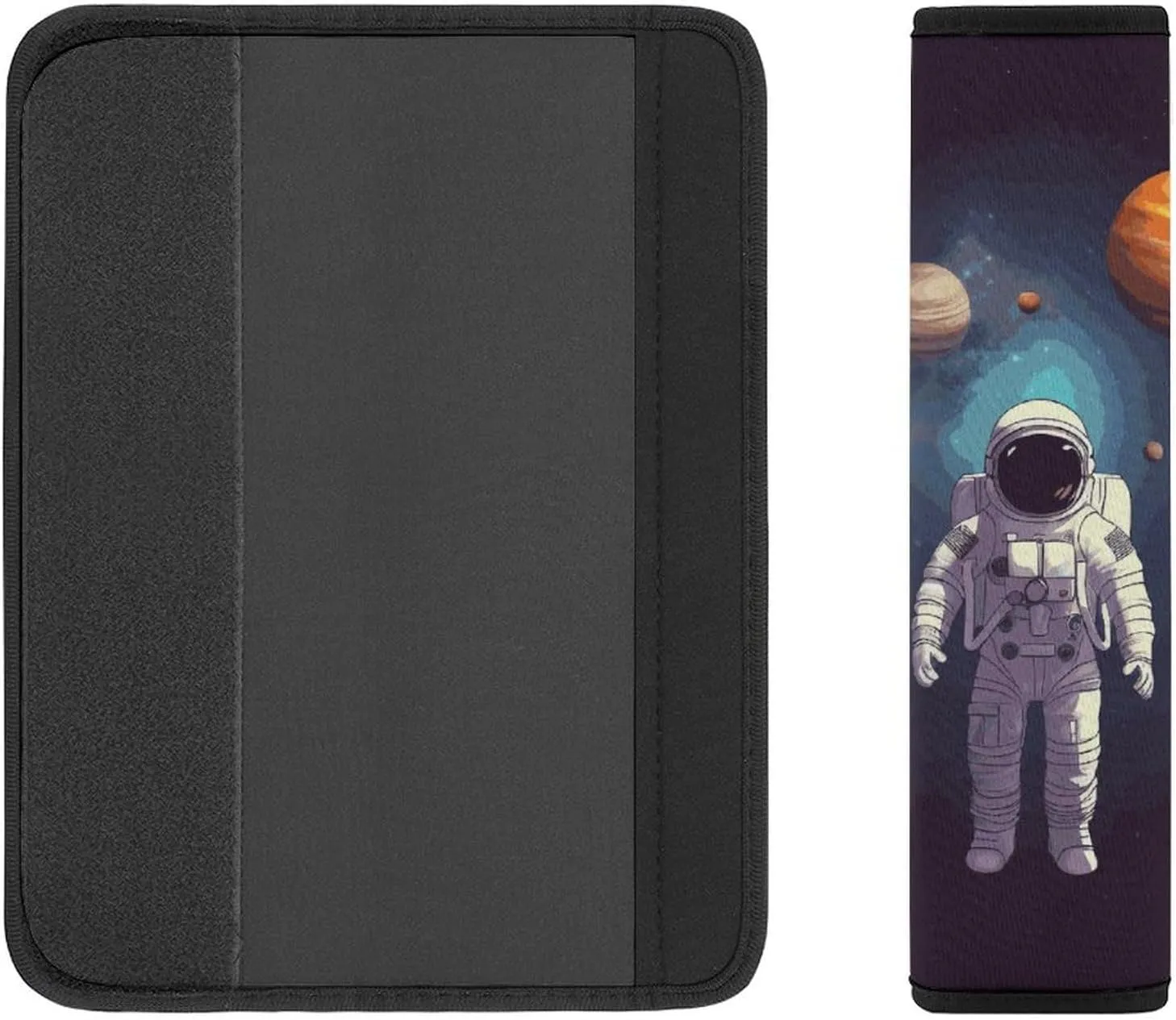 Astronaut Solar System Planets Auto Seat Belt Cover 2PCS Universal Car Seat Belt Shoulder Protector Pad, Protect Your Shoulders and Neck for Car Seat Belt, Shoulder Bag, Backpack