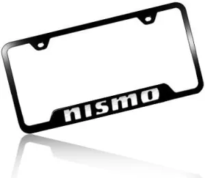 Au-Tomotive Gold, INC. Nissan NISMO Black Steel License Plate Frame