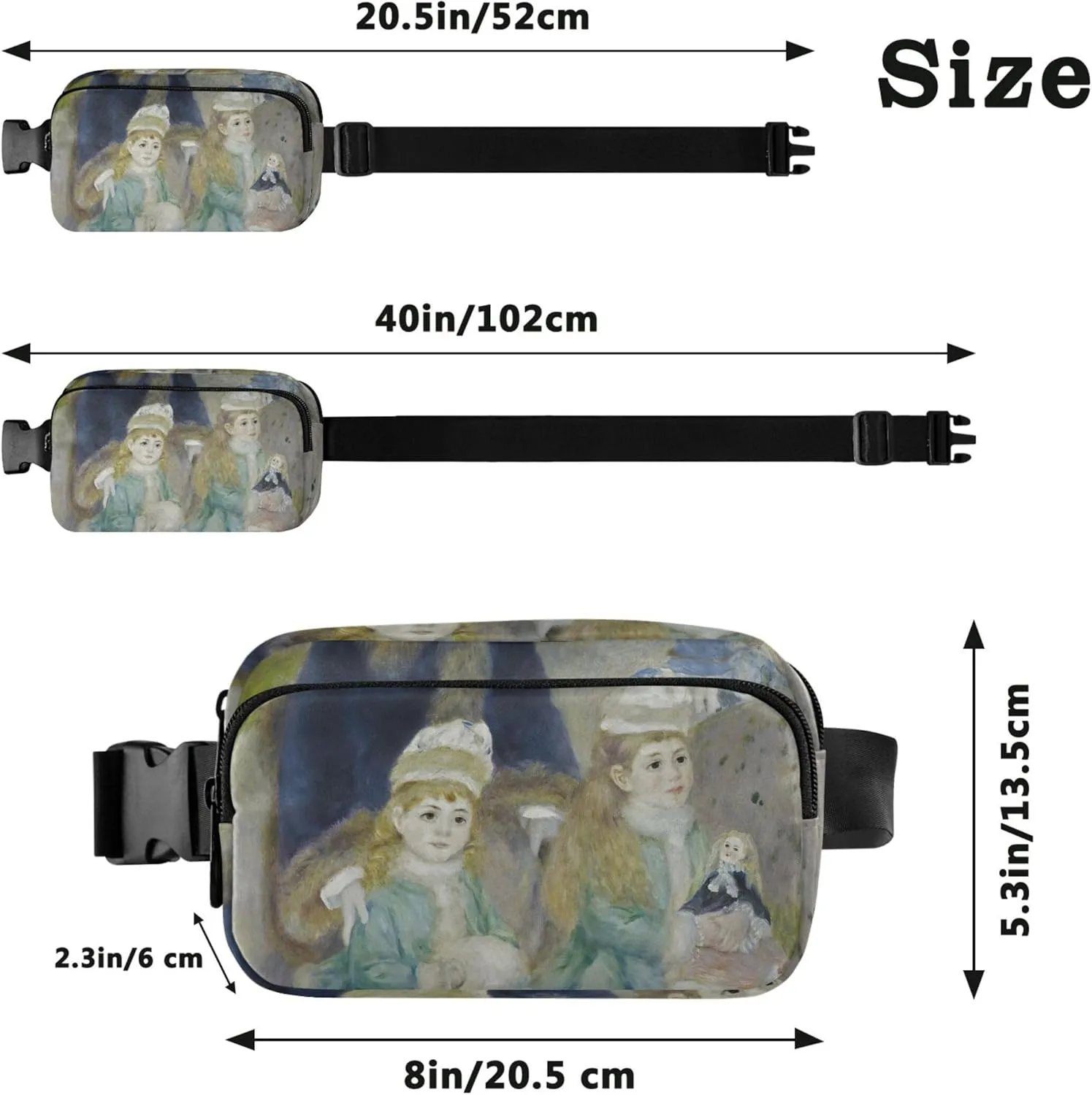 Auguste Renoir Oil Painting Women Fanny Packs Waterproof Belt Bags Hip Pack Cute Crossbody Waist Bag