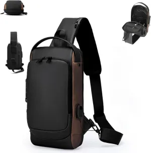 Auricz Bag, Auricz Sling Bag, New Carbon Fiber Streamline Anti-Theft Sling Bags, Charging Sport Sling Shoulder Bags