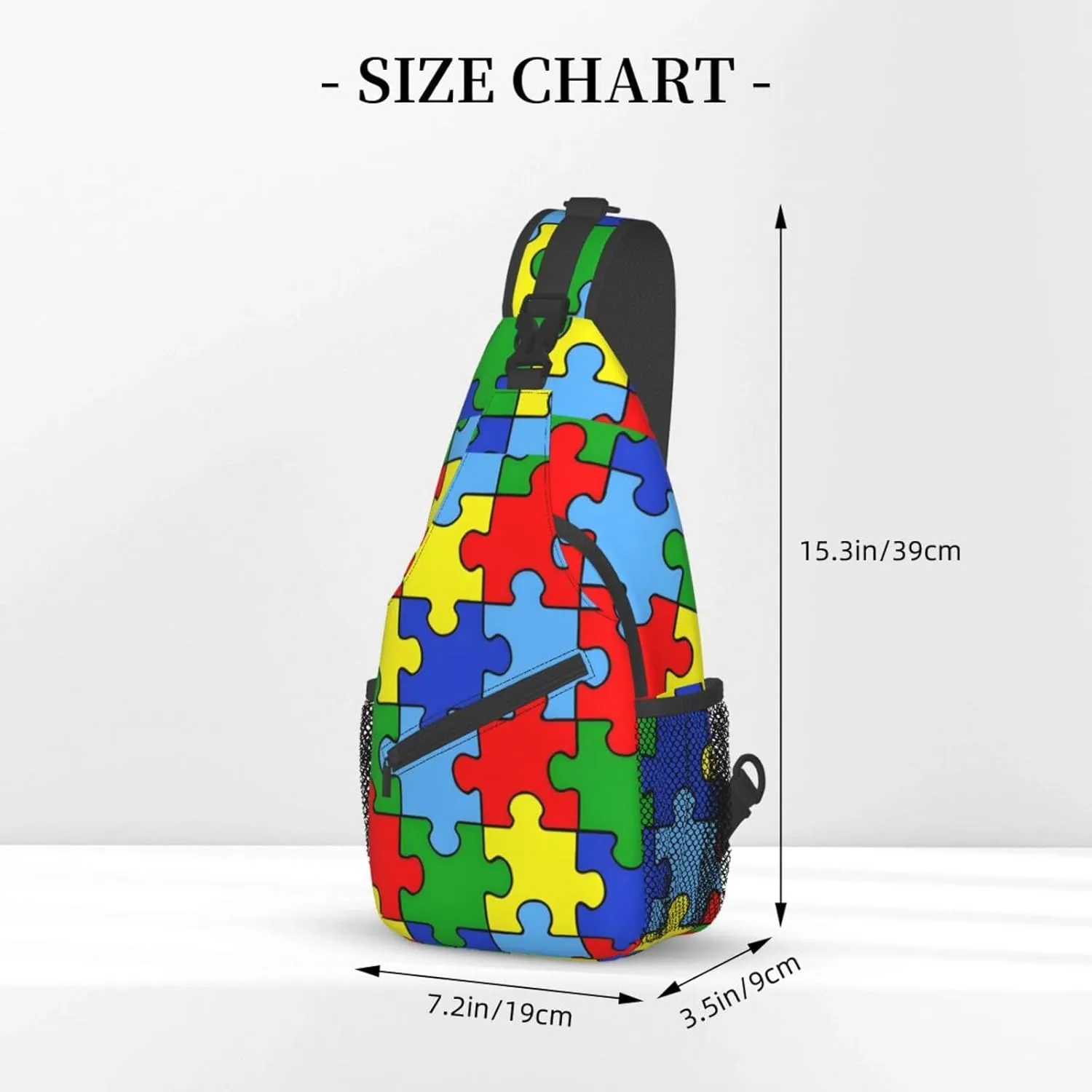 Autism Awareness Bag Crossbody Sling Backpack Travel Hiking Daypack Autism Chest Bags Shoulder Bag For Women Men