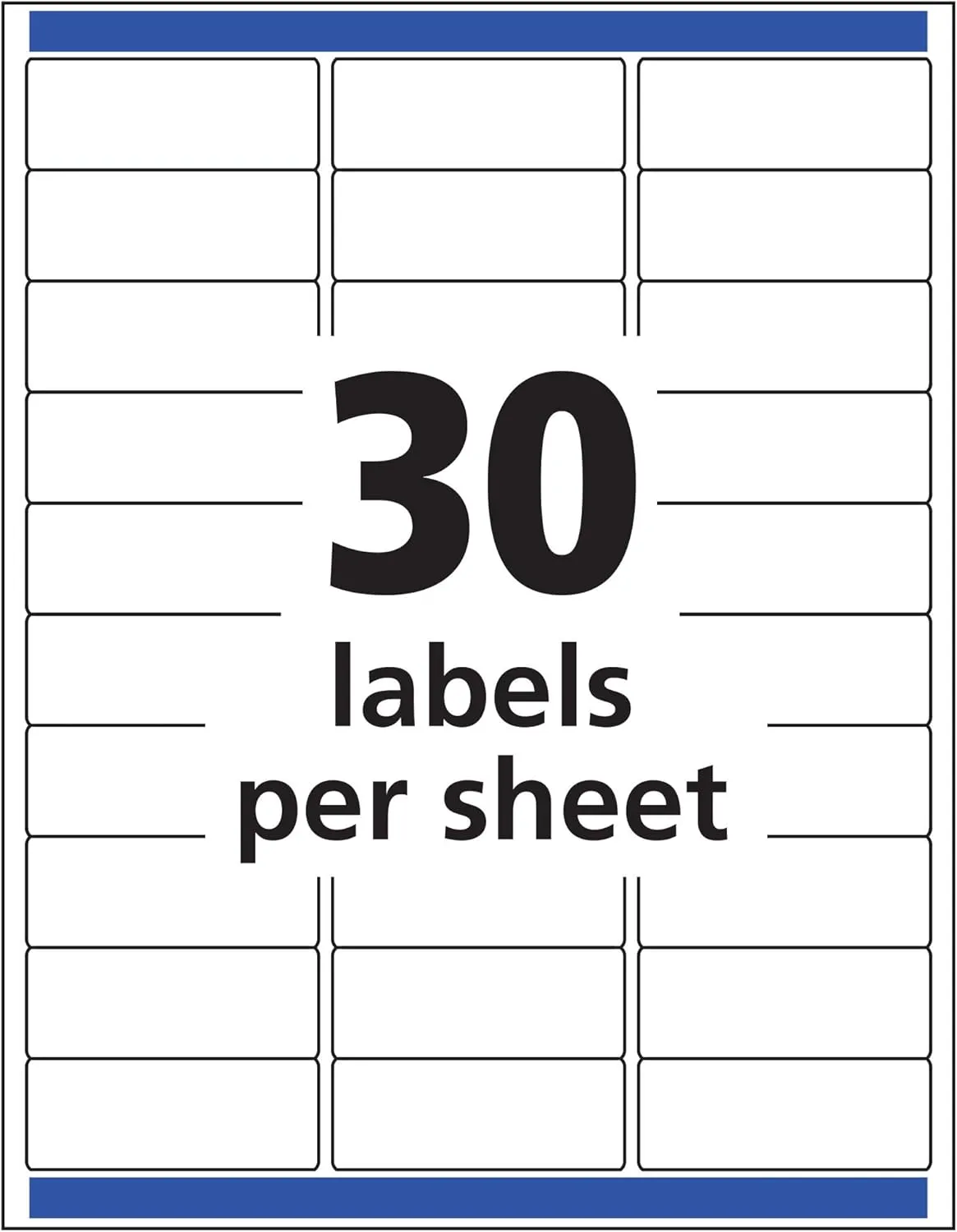 Avery Printable Address Labels with Sure Feed, 1" x 2-5/8", Matte Clear, 750 Blank Mailing Labels (05630)