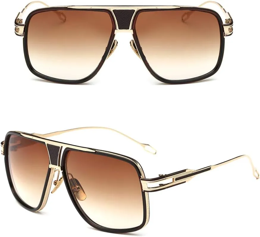 Aviator Sunglasses for Men 100% UV Protection Goggle Alloy Frame with Case