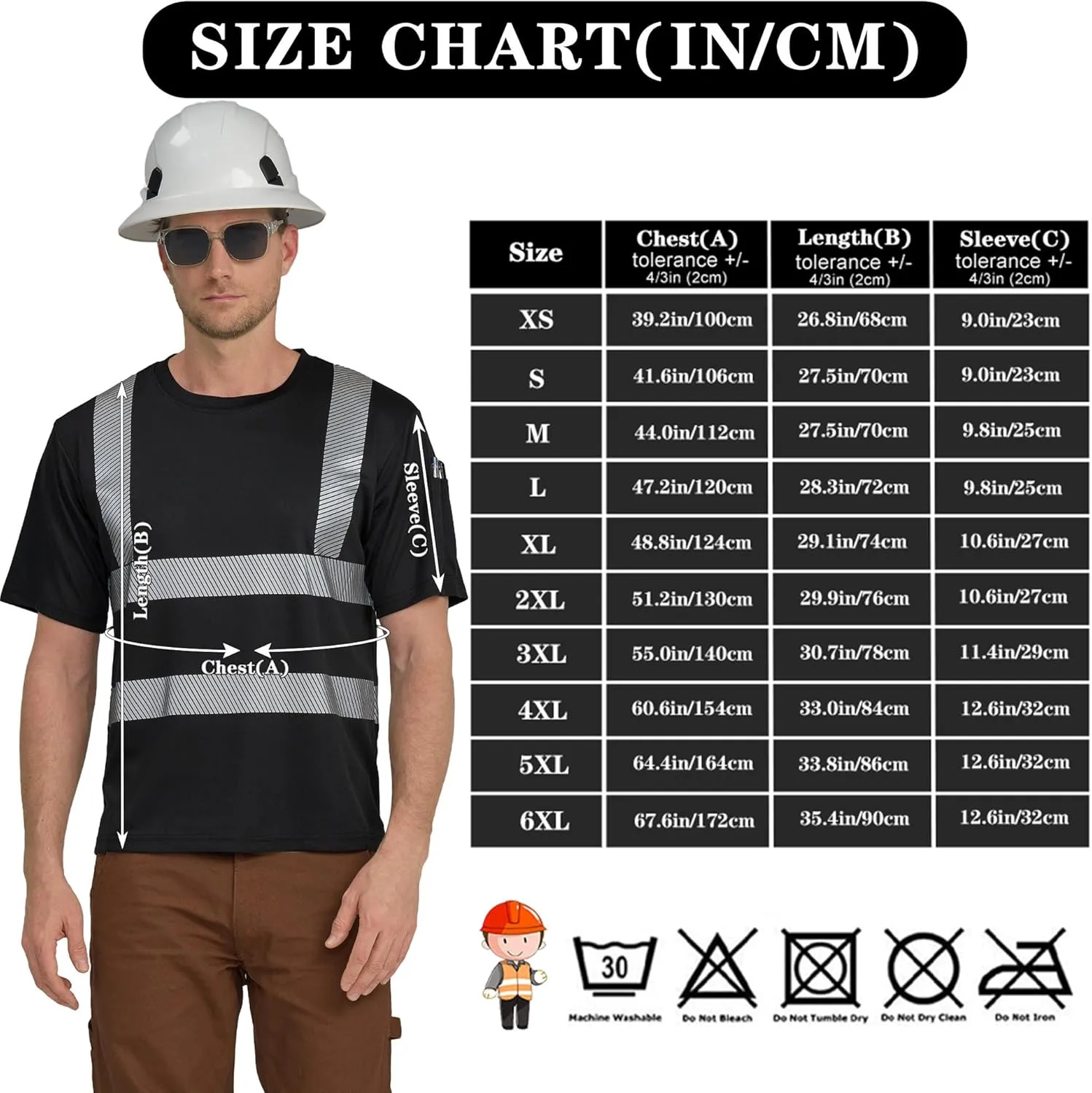 AYKRM Safety High Visibility Long Sleeve Construction Work Shirts Class 3 Workwear | Hi Vis Shirt