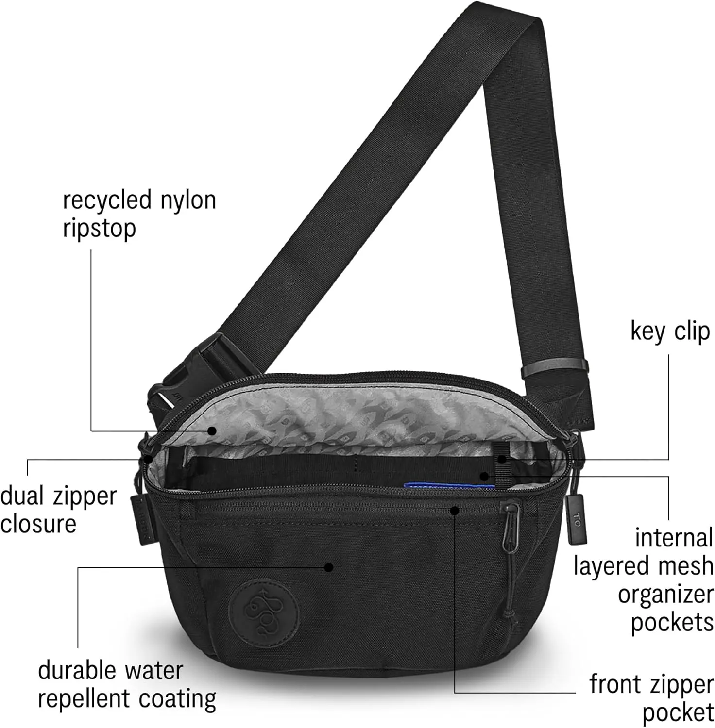 Baboon to the Moon Full Size Fanny Pack 3L – Womens Crossbody, Belt Bag for Women, Fanny Pack for Men, Crossbody Bags for Women Travel, Waist Bags