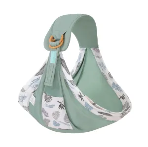 Baby Sling Carrier, Cotton Baby Carrier Newborn to Toddler (7-33 Pounds), Lightweight, Ring Sling, Baby Carrier, Green