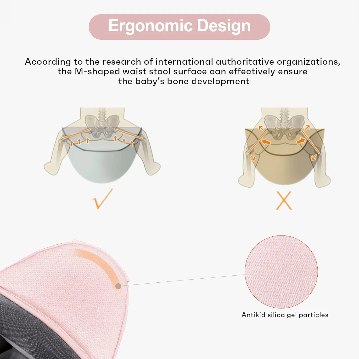 Baby Wrap Carrier - Newborn to Toddler Kangaroo Carrier with Hip Seat for Men/Women (Pink)