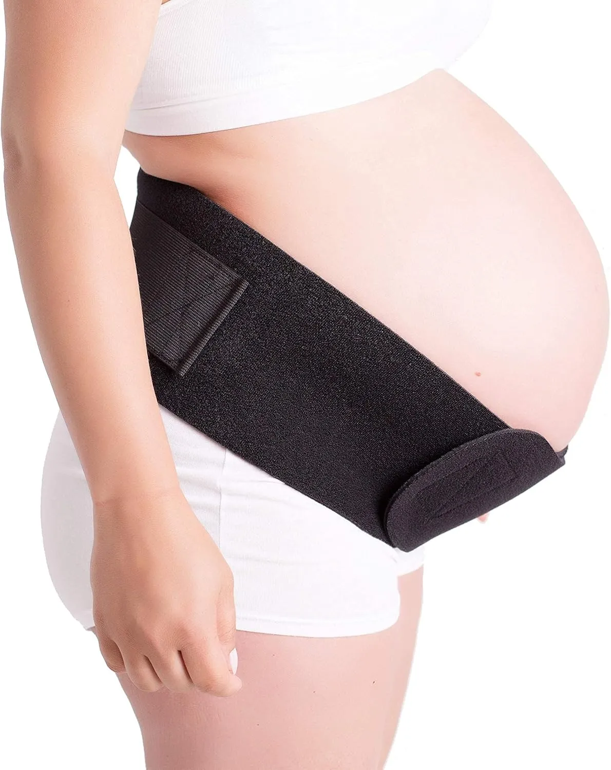 Babybellyband 2-in-1 Original Pregnancy Belly Band Maternity Belt, Adjustable Pregnancy and Postpartum Belly Wrap Provides Relief and Supports Back, Joint, and Hips