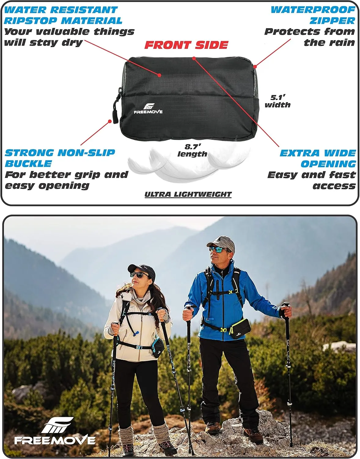 Backpack Daypack 10L, Phone Pocket, Suitable as Light Hydro Pack for Hiking, Running, MTB, Biking, Water Bladder NOT Included
