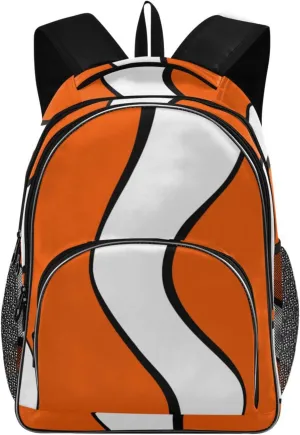 Backpacks 22L Three Layer Arc Book Bag Lightweight for Travel Camping Hiking Rucksack Daypack Kids & Adults Clownfish Texture