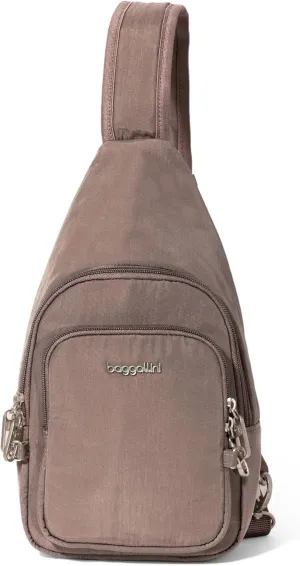 Baggallini Anti-Theft Daytripper Sling 7x12 Crossbody Travel Safe Bag W/Securtex Locking Zippers, Slash-Resistant & RFID