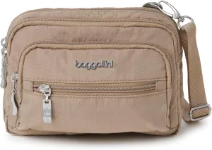 Baggallini Triple Zip Small Crossbody Bag for Women