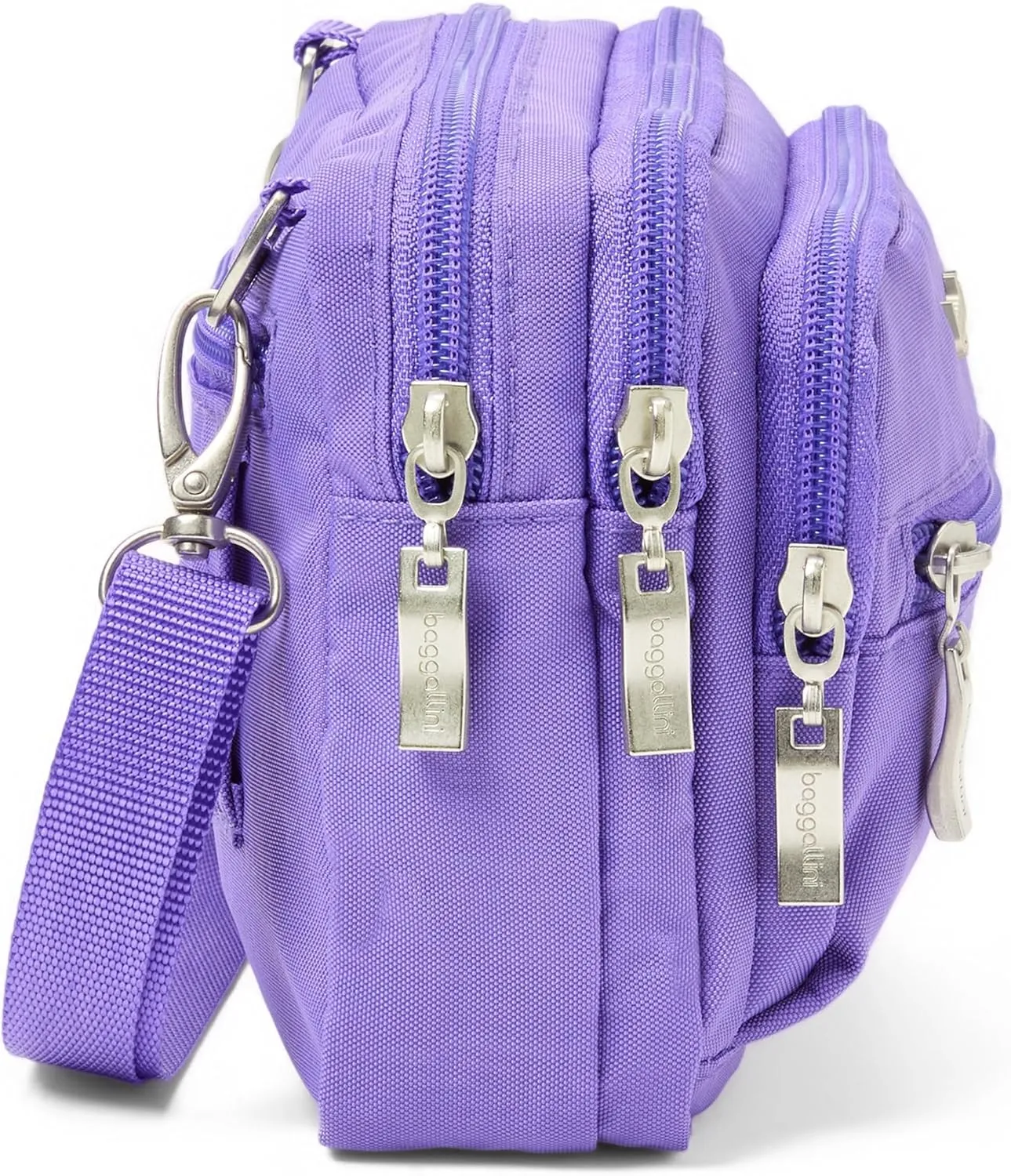 Baggallini Triple Zip Small Crossbody Bag for Women