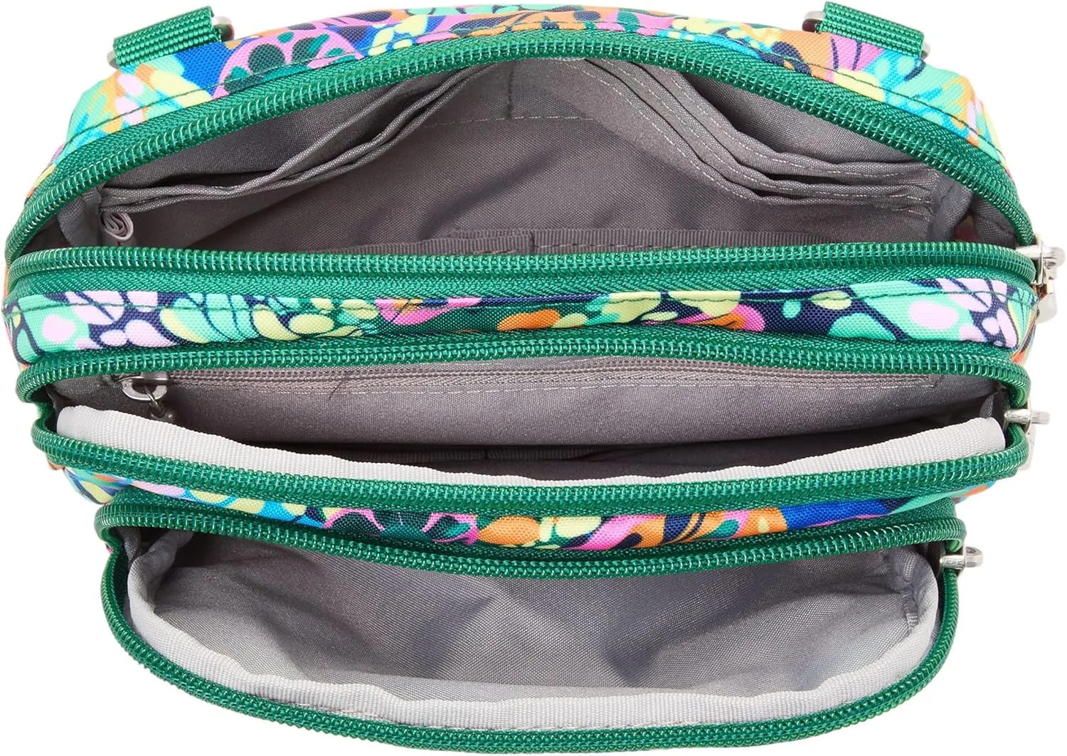 Baggallini Triple Zip Small Crossbody Bag for Women