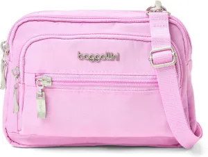 Baggallini Triple Zip Small Crossbody Bag for Women