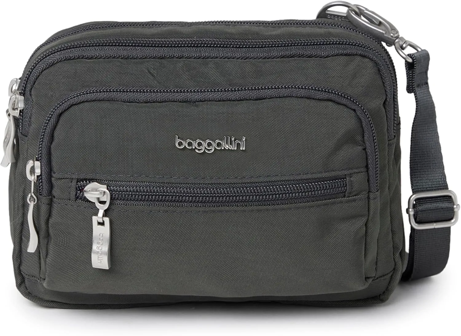 Baggallini Triple Zip Small Crossbody Bag for Women