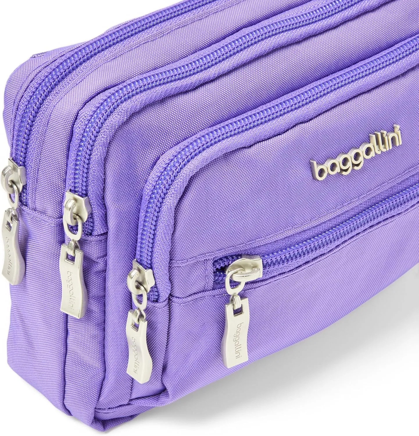 Baggallini Triple Zip Small Crossbody Bag for Women