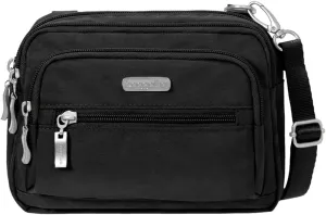 Baggallini Triple Zip Small Crossbody Bag for Women