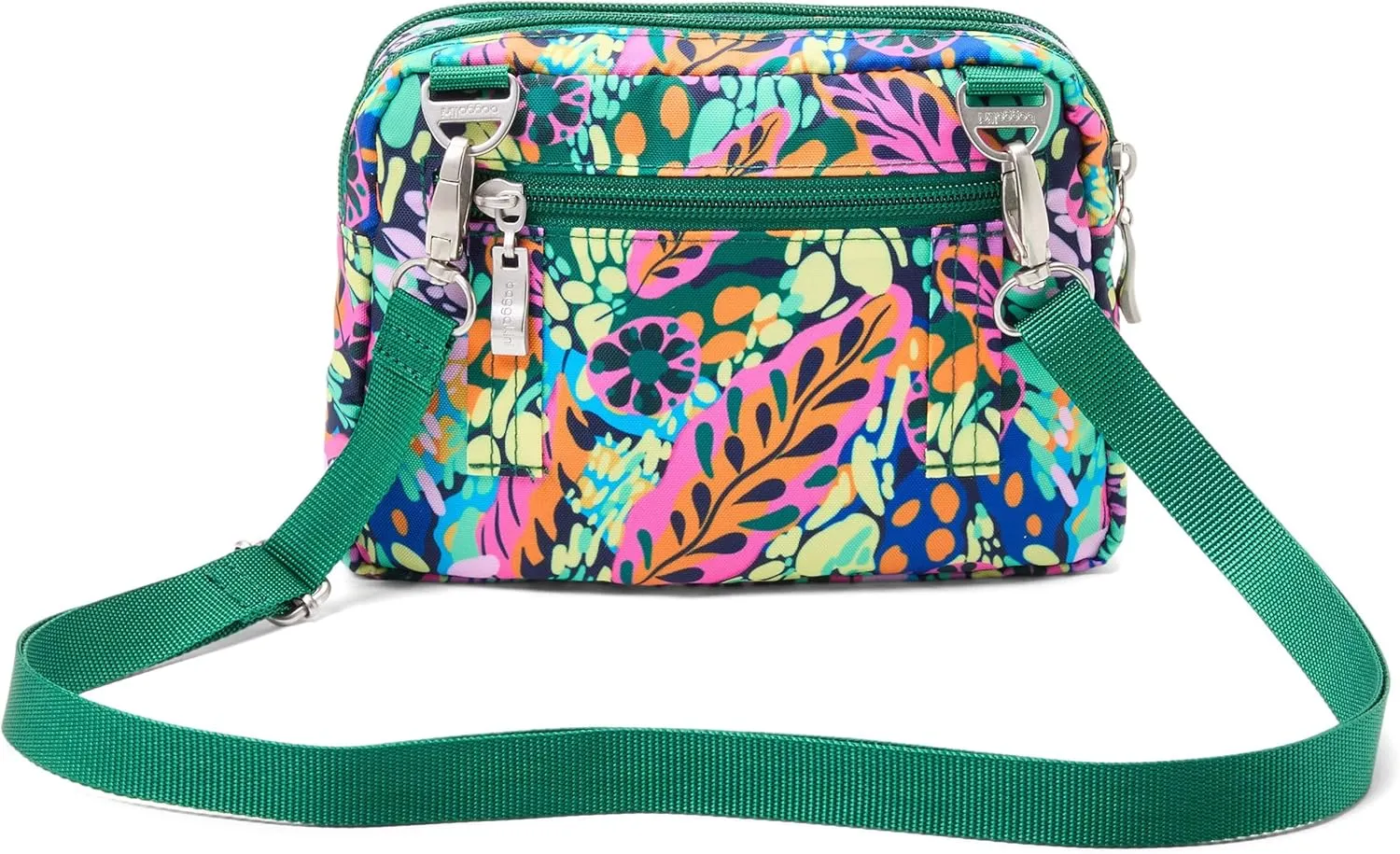 Baggallini Triple Zip Small Crossbody Bag for Women