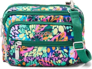 Baggallini Triple Zip Small Crossbody Bag for Women