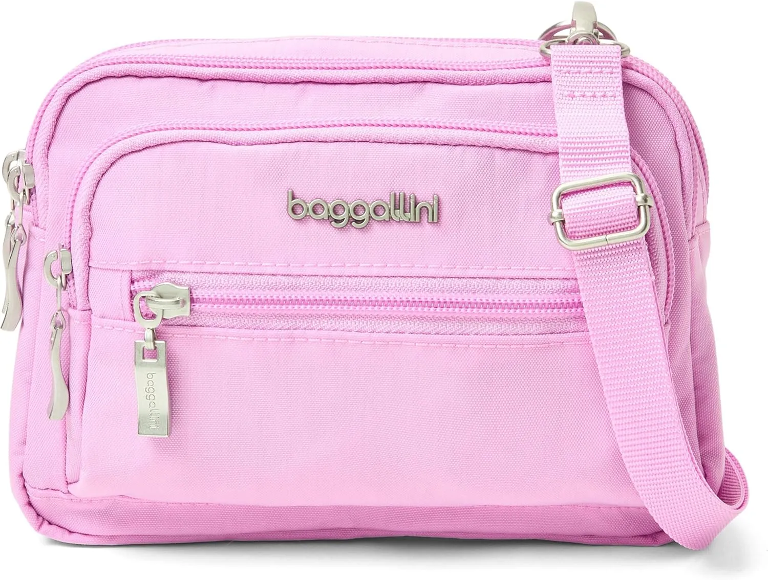 Baggallini Triple Zip Small Crossbody Bag for Women