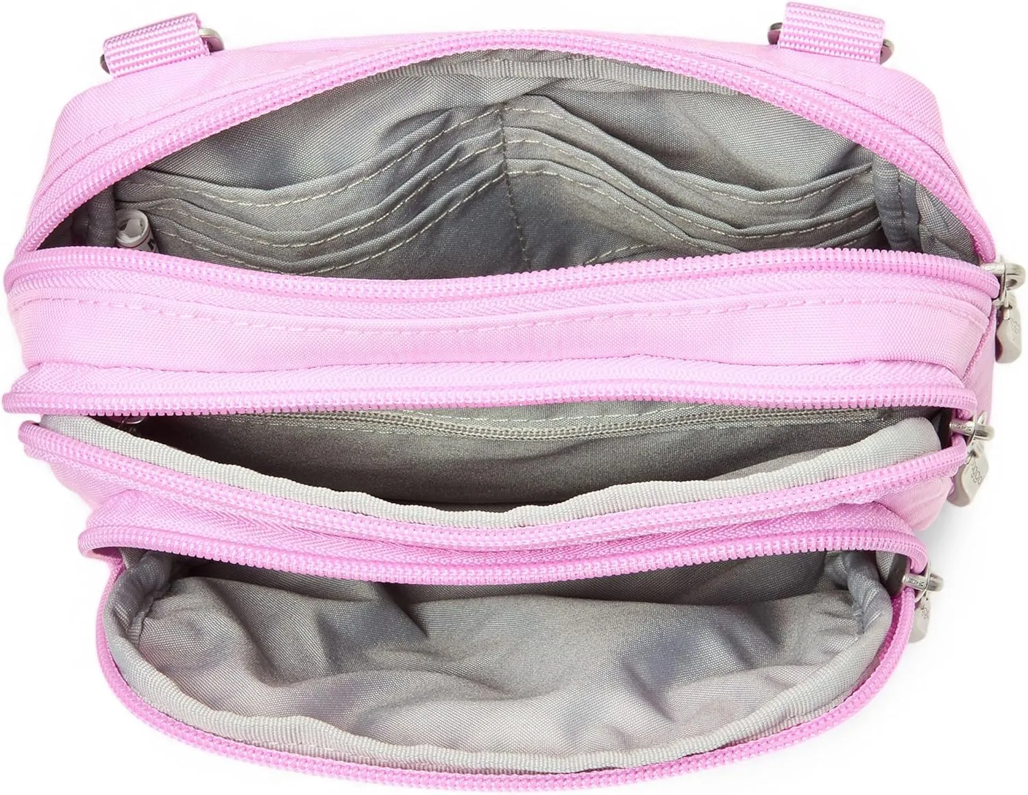 Baggallini Triple Zip Small Crossbody Bag for Women
