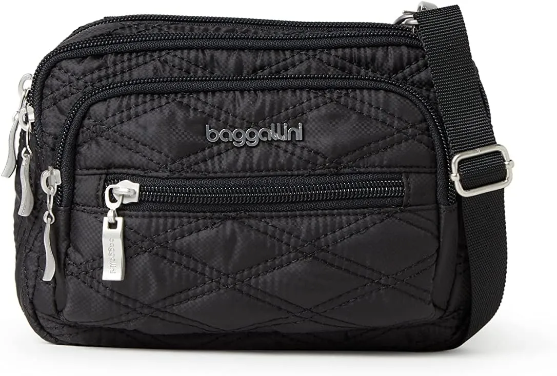 Baggallini Triple Zip Small Crossbody Bag