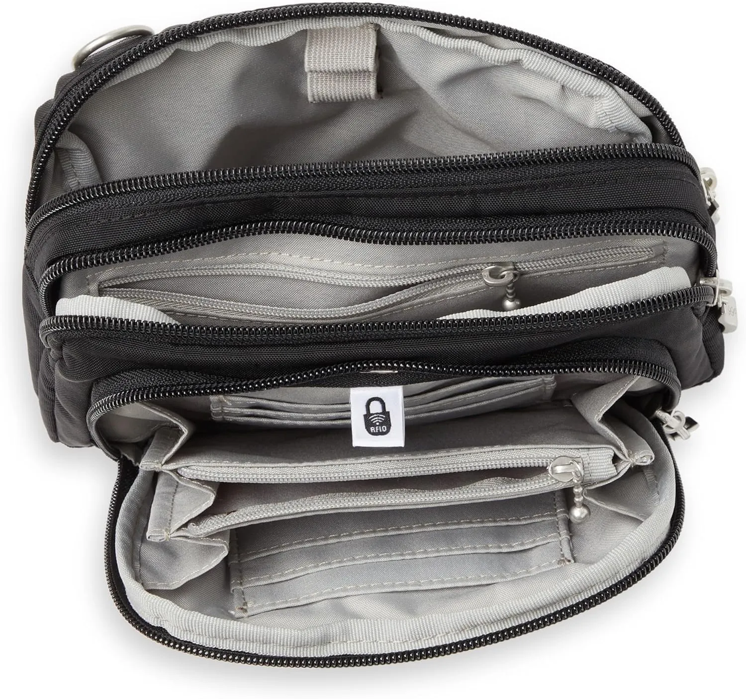 Baggallini Women Triple Zip Bag with Wallet