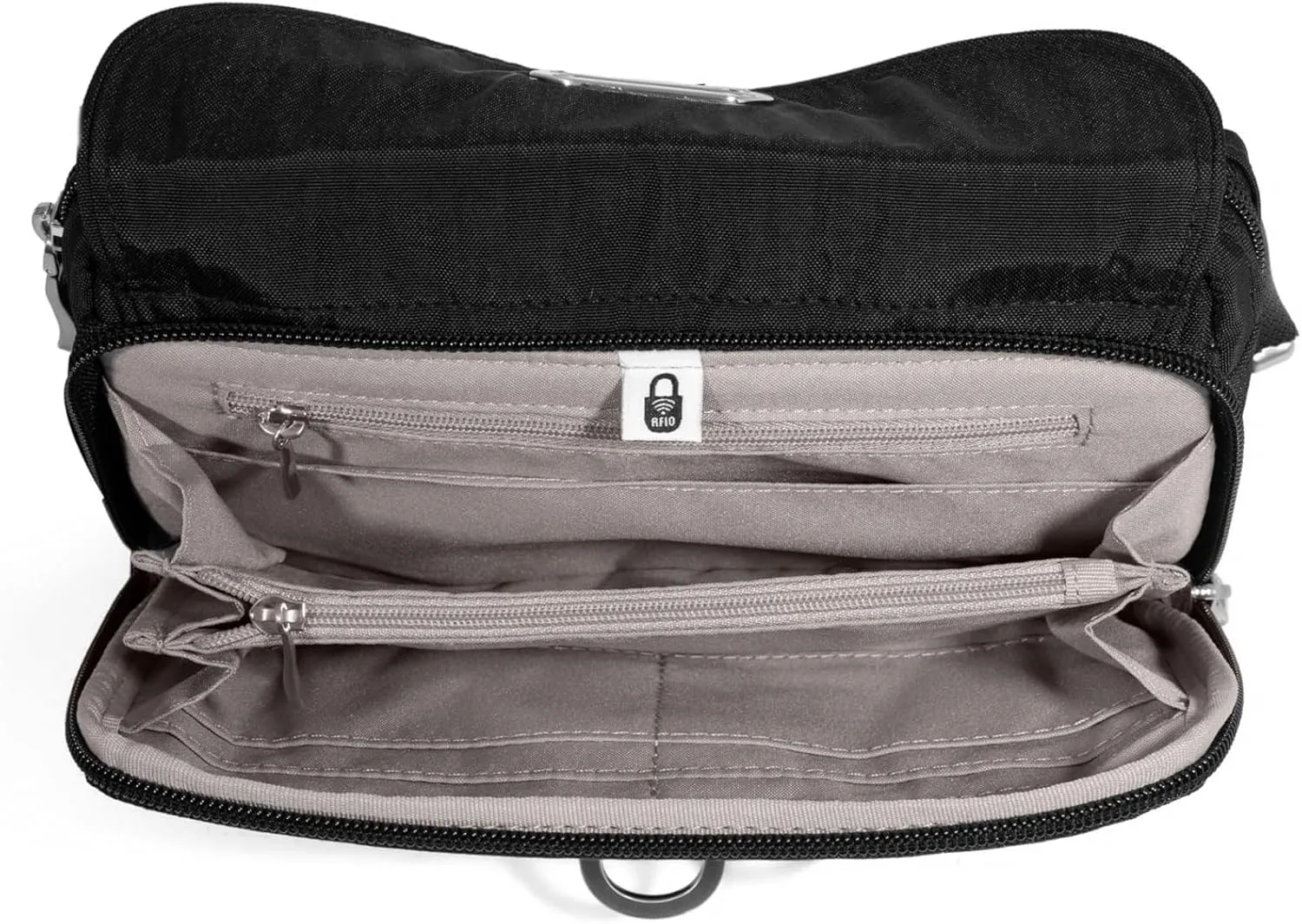 Baggallini Women's Coastal Flip Lock Fanny Pack Sling 7.5"x5.6" Belt Bag W/RFID Card Slots Adjustable Strap