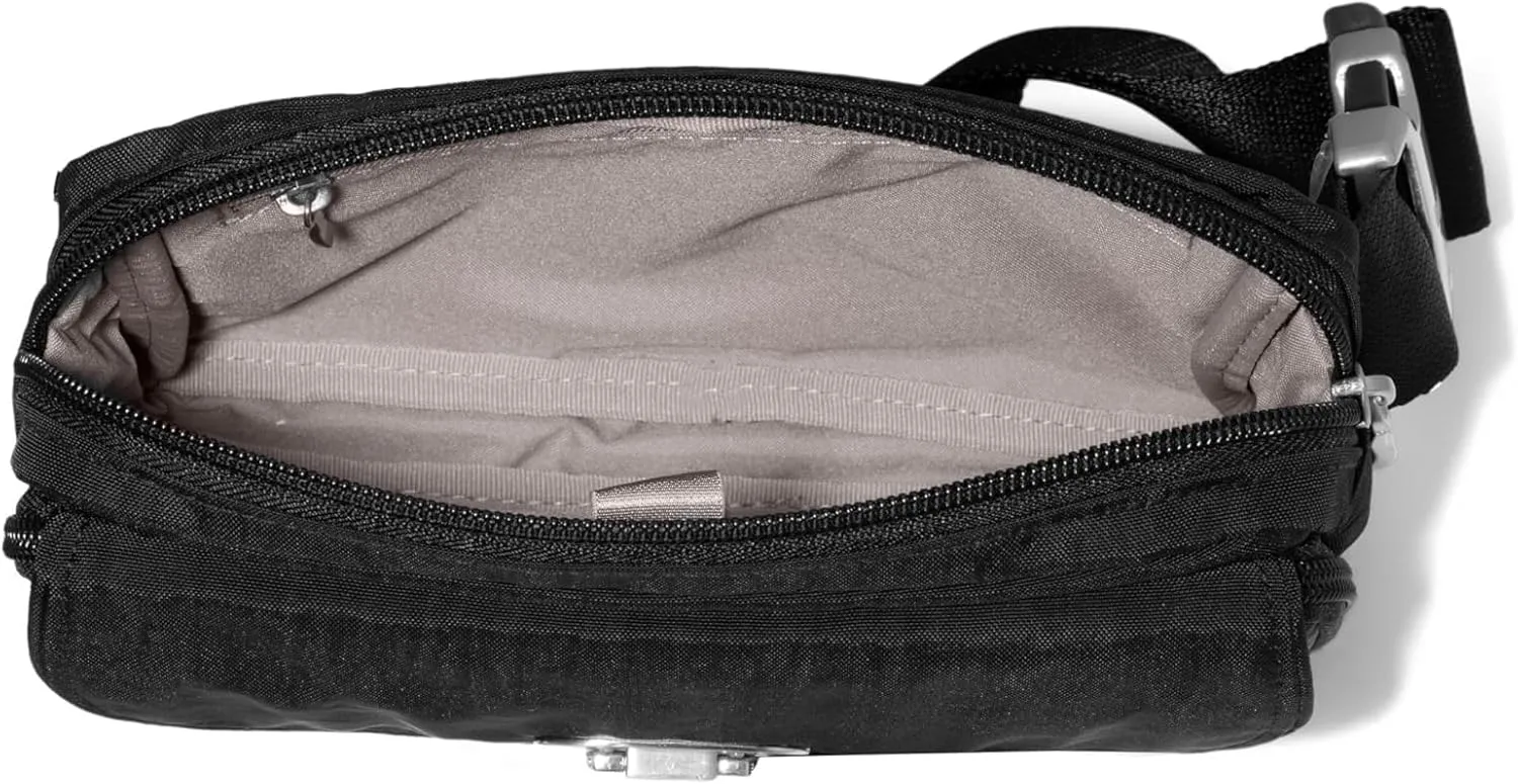 Baggallini Women's Coastal Flip Lock Fanny Pack Sling 7.5"x5.6" Belt Bag W/RFID Card Slots Adjustable Strap