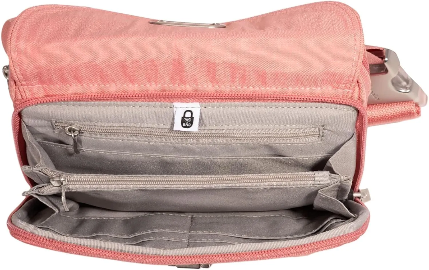 Baggallini Women's Coastal Flip Lock Fanny Pack Sling 7.5"x5.6" Belt Bag W/RFID Card Slots Adjustable Strap