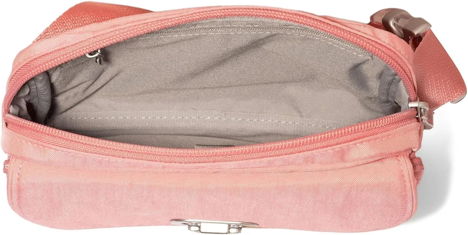 Baggallini Women's Coastal Flip Lock Fanny Pack Sling 7.5"x5.6" Belt Bag W/RFID Card Slots Adjustable Strap