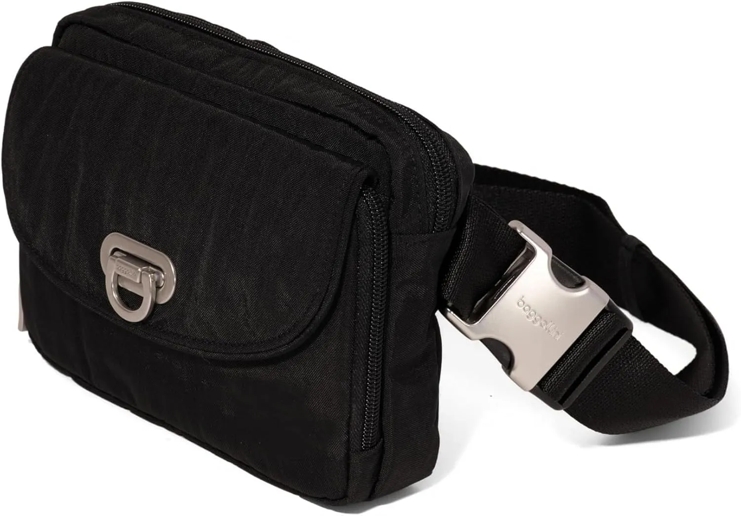 Baggallini Women's Coastal Flip Lock Fanny Pack Sling 7.5"x5.6" Belt Bag W/RFID Card Slots Adjustable Strap