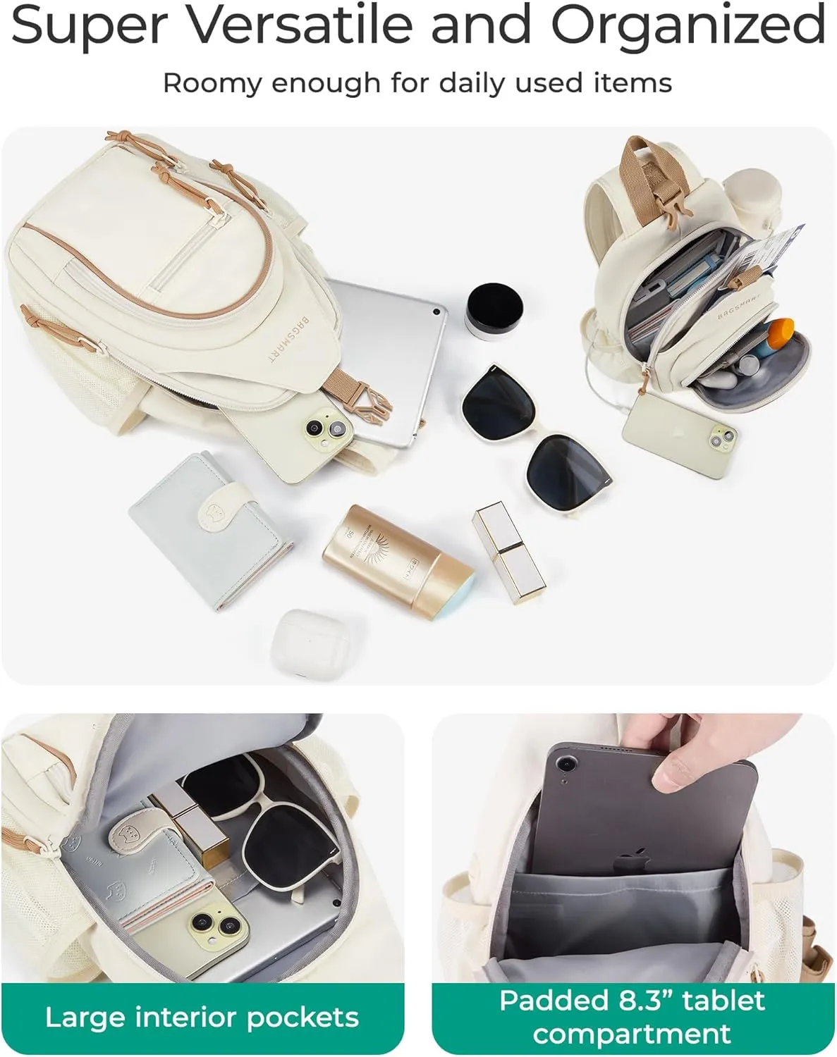 BAGSMART Crossbody Sling Bag for Men Women, Small Sling Backpack Shoulder Bag, Anti-Theft Chest Daypack