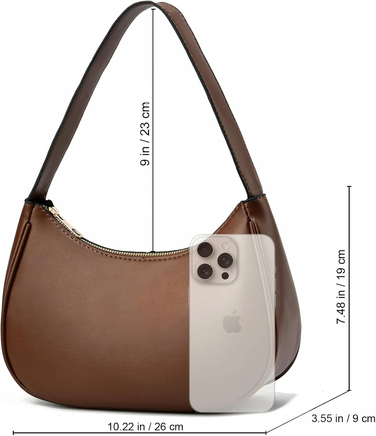 BAIKELI Crescent Shoulder Bags for Women Small Shoulder Purse Handbag Retro Classic Clutch Hobo Tote Bag Underarm Purse