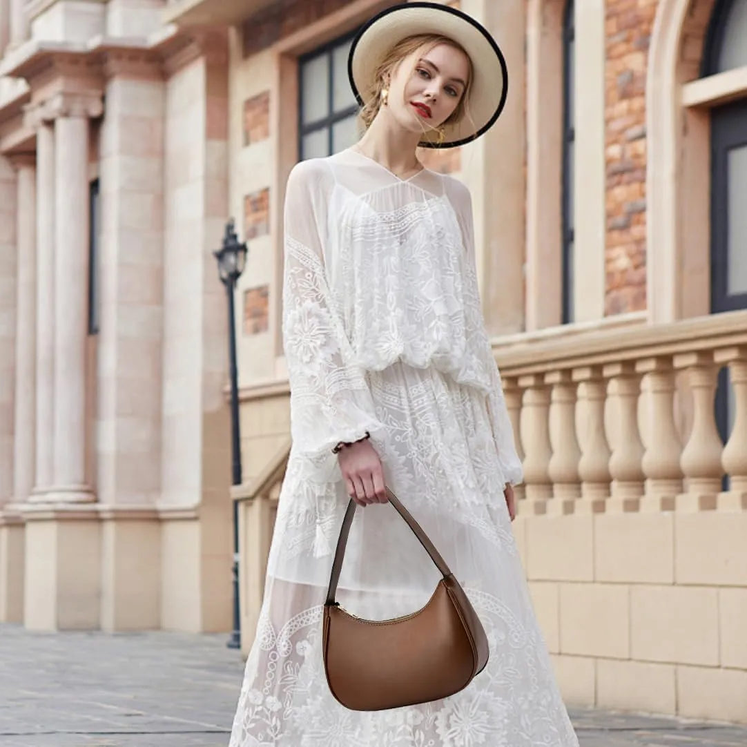 BAIKELI Crescent Shoulder Bags for Women Small Shoulder Purse Handbag Retro Classic Clutch Hobo Tote Bag Underarm Purse